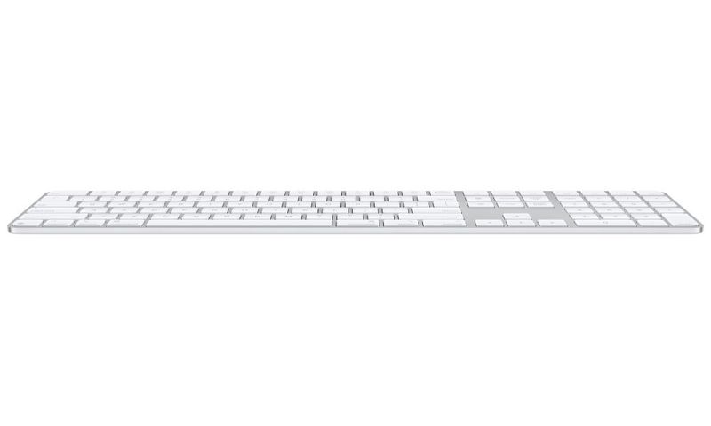 Apple Magic Keyboard Numeric Touch ID/Bezdrôtová Bluetooth/CZ layout/Biela Klávesnica, bezdrôtová, Bluetooth, s Touch ID, numerická časť, pre počítače Mac s Apple čipom, CZ layout, bielo-strieborná