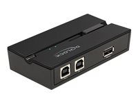 USB periférny sharing switch - 2 x USB 2.0 - na pripevnenie na stenu, umožňuje montáž na povrchy