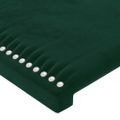 vidaXL Čelo postele s LED tmavozelené 200x5x78/88 cm zamat