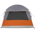 vidaXL Dómový stan pre 4 osoby Šedá a oranžová 455 x 252 x 178 cm