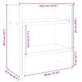 vidaXL Organizér na stôl sivá sonoma 34,5x15,5x35,5cm kompozitné drevo