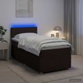 vidaXL Posteľ boxspring s matracom Tmavohnedá 80 x 200 cm Látka