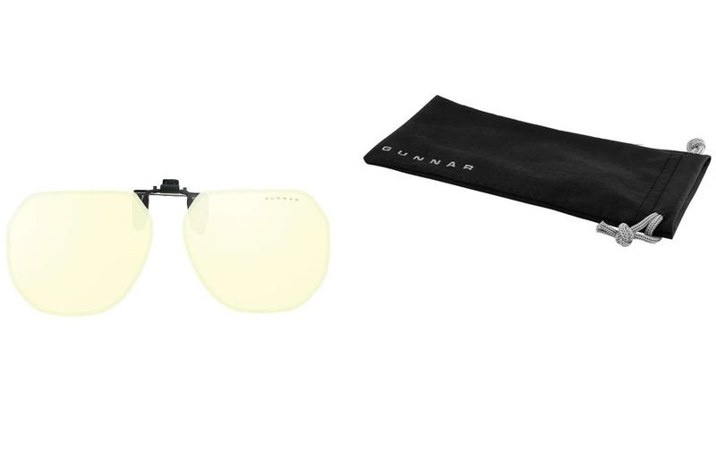 GUNNAR kancelárske/herné okuliare CLIP-ON MOFFET ONYX jantárové sklá BLF 65 NATURAL focus