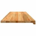 vidaXL Okenný parapet 2 ks svetlohnedá 120x40x2 cm dubový masív