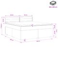 vidaXL Posteľ s boxspringom a matracom a LED Tmavosivá 160 x 200 cm