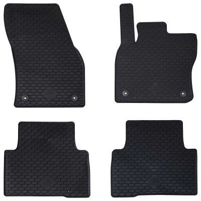 vidaXL Autokoberec 4 pcs Čierna vhodné pre VW TIGUAN 2016-2023 Guma