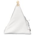 vidaXL Psí teepee s vankúšom Biela 60 x 60 x 70 cm Polyester