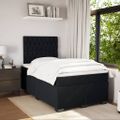 vidaXL Posteľný rám boxspring s matracom čierny 120x200 cm zamat