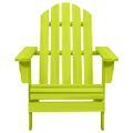 vidaXL Záhradná stolička Adirondack s otomanom a stolíkom jedľa zelená