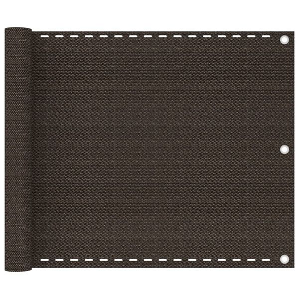 vidaXL Balkónová markíza hnedá 75x500 cm HDPE