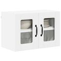 vidaXL Nástenný sklenený kabinet LUCCA Biela 60 x 31 x 40 cm