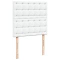 vidaXL Boxspring posteľ s matracom biela 90x190 cm umelá koža