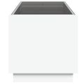vidaXL Konferenčný stolík s nekonečnými LED biely 70x50x50 cm