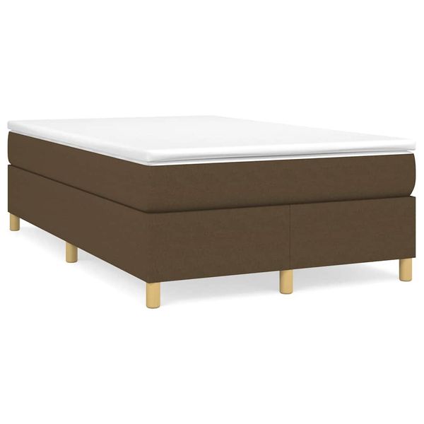 vidaXL Boxspring posteľ s matracom tmavohnedá 120x190 cm látka