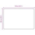 vidaXL Behúň MARSA Čierna 100 x 150 cm Polyester a PVC