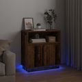 vidaXL LED komoda Staré drevo 71 x 34,5 x 75 cm Kompozitné drevo