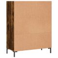 vidaXL Knižnica dymový dub 69,5x32,5x90 cm kompozitné drevo