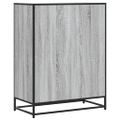 vidaXL Skrinka na topánky sivá sonoma 75x38x97,5cm kompozit. drevo+kov