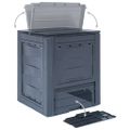 vidaXL Záhradné kompostéry 3 ks sivé 60x60x73 cm 780 l