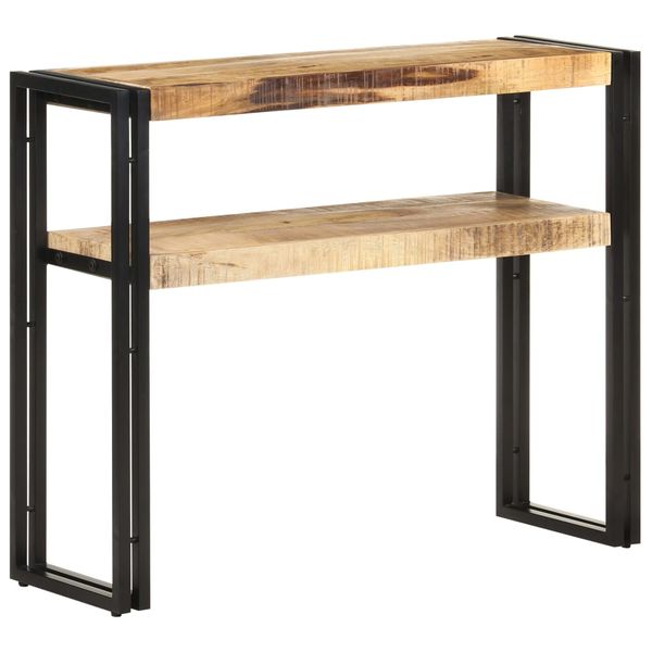 vidaXL Konzolový stolík 90x30x75 cm surové mangovníkové drevo