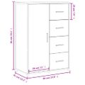 vidaXL Komody 2 ks dub sonoma 60x31x84 cm kompozitné drevo