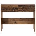 vidaXL Konzolový stôl Staré drevo 96,5 x 38 x 75 cm Kompozitné drevo