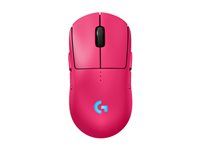 Myš - hranie - pravák a ľavák - optická - 8 tlačidiel - bezdrôtová, káblová - 2.4 GHz, USB - prijímač USB Logitech LIGHTSPEED - ružová