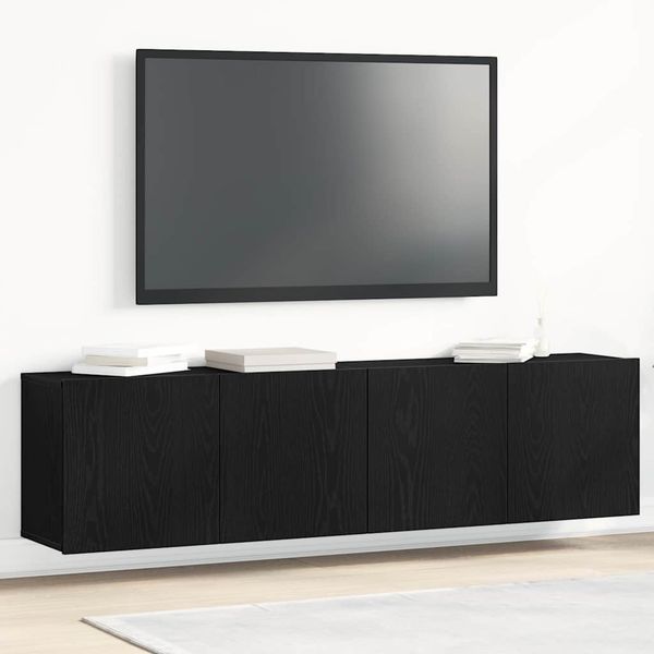 vidaXL TV skrinky 2 ks, čierny dub 160x30x41 cm, umelé drevo