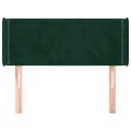 vidaXL Čelo postele so záhybmi zelený 83x16x78/88 cm zamat