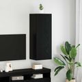 vidaXL TV nástenná skriňa 40,5 x 30 x 102 cm Čierny dub
