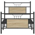 vidaXL Posteľný rám bez matraca dub sonoma 90x200 cm kompozitné drevo