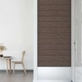 vidaXL Nástenné panely 12 ks sivohnedé 90x15 cm látka 1,62 m²