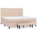 vidaXL Boxspring posteľ s matracom kapučínová 200x200 cm umelá koža