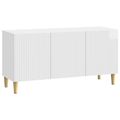 vidaXL TV skrinka 99 x 34,5 x 50 cm Biela s vysokým leskom