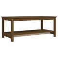 vidaXL Konferenčný stolík medovo-hnedý 110x55x45 cm borovicový masív