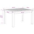 vidaXL Konferenčný stolík Biela 50 x 60,5 x 36 cm Pevné akáciové drevo