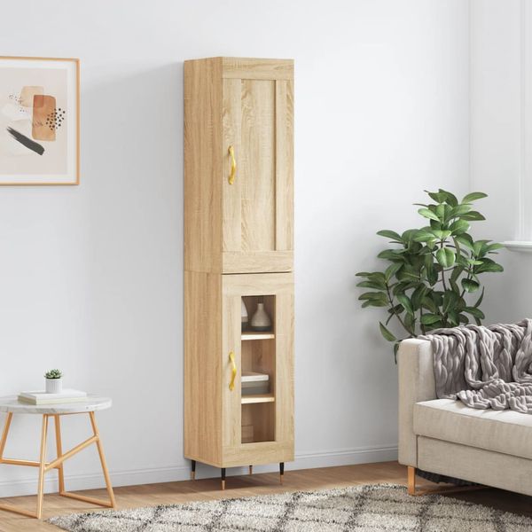 vidaXL Vysoká skrinka dub sonoma 34,5x34x180 cm spracované drevo