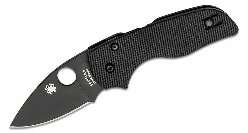 Spyderco C230GPBBK Lil' Native All Black vreckový nôž 6,3 cm, DLC, celočierna, G10