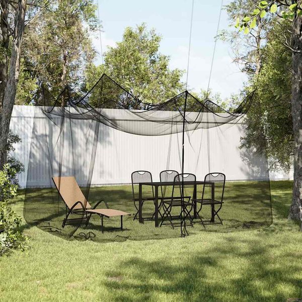 vidaXL Moskytiéra do exteriéru 220 ôk čierna 300x300x250 cm