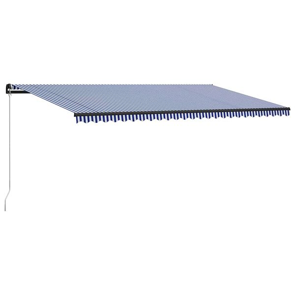 vidaXL Ručne zaťahovacia markíza 600x300 cm modrá a biela