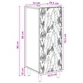 vidaXL Servírovacia skriňa Biela s vysokým leskom 33 x 34,5 x 90 cm