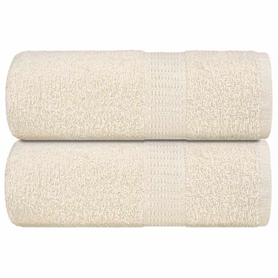 vidaXL Uteráky pre hostí FROGN 2 ks krémové 30x50 cm 360 g/m²