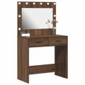 vidaXL Toaletný stolík Hnedý dub 78,5 x 41 x 135 cm Kompozitné drevo