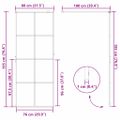 vidaXL Stena walk-in sprchy Zlatá 80 x 195 cm tvrdené sklo