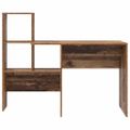 vidaXL Stôl Staré drevo 131,5 x 50 x 106,5 cm Kompozitné drevo