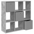 vidaXL Servírovacia skriňa Betónová šedá 102 x 31 x 99,5 cm