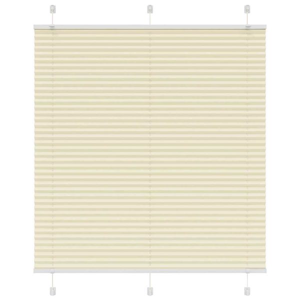 vidaXL plisovaná roleta krémová 120x150 cm Šírka látky 119,4 cm