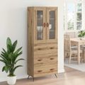 vidaXL Vysoký kabinet so policou 2 ks Remeselný dub 69,5 x 34 x 180 cm