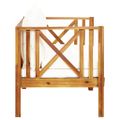 vidaXL 2-miestna záhradná lavica s vankúšmi 122 cm akáciový masív