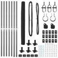 vidaXL Hexagonálne oplotenie s betónovým podstavcom 10 x 1,5 m Sivá